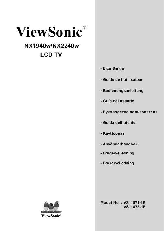 Mode d'emploi VIEWSONIC NX2240W