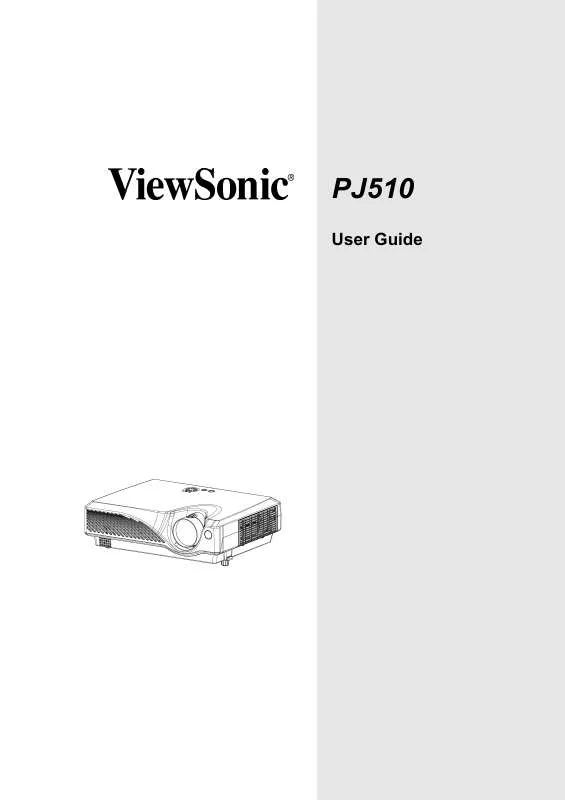 Mode d'emploi VIEWSONIC PJ510