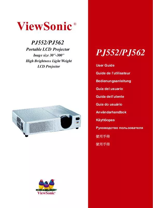 Mode d'emploi VIEWSONIC PJ562