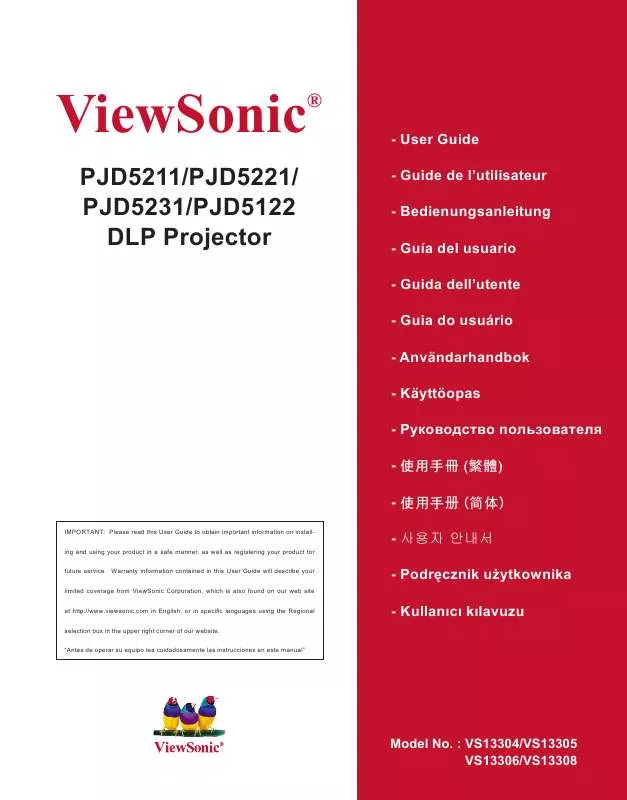 Mode d'emploi VIEWSONIC PJD5122