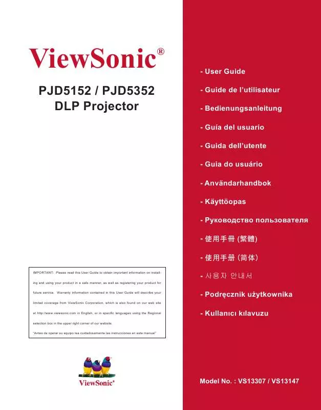 Mode d'emploi VIEWSONIC PJD5352