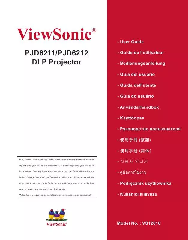 Mode d'emploi VIEWSONIC PJD6211