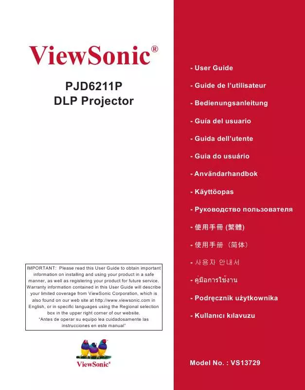 Mode d'emploi VIEWSONIC PJD6211P