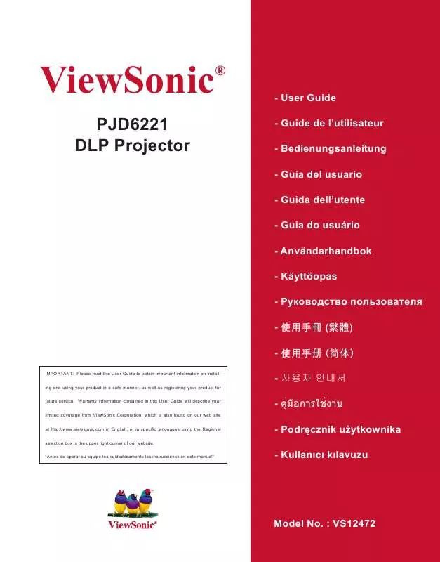 Mode d'emploi VIEWSONIC PJD6221