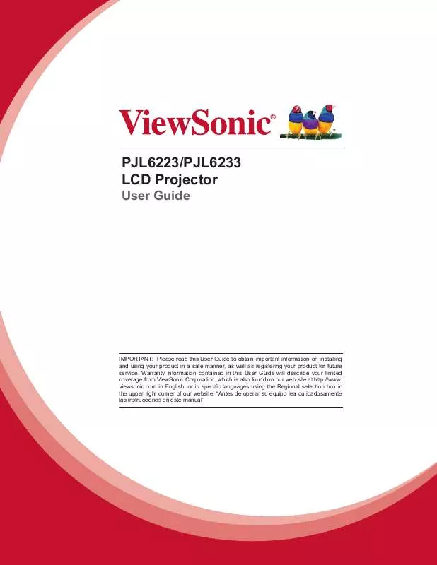 Mode d'emploi VIEWSONIC PJL6233