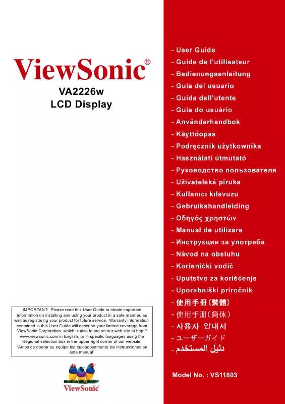 Mode d'emploi VIEWSONIC VA2226W