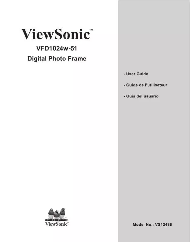 Mode d'emploi VIEWSONIC VFD1024W-51