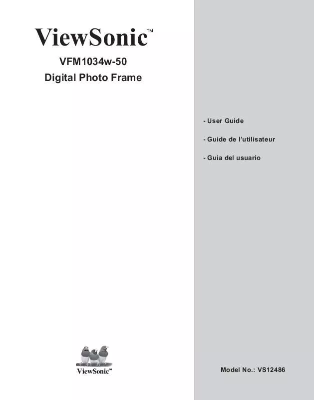 Mode d'emploi VIEWSONIC VFM1034W-50