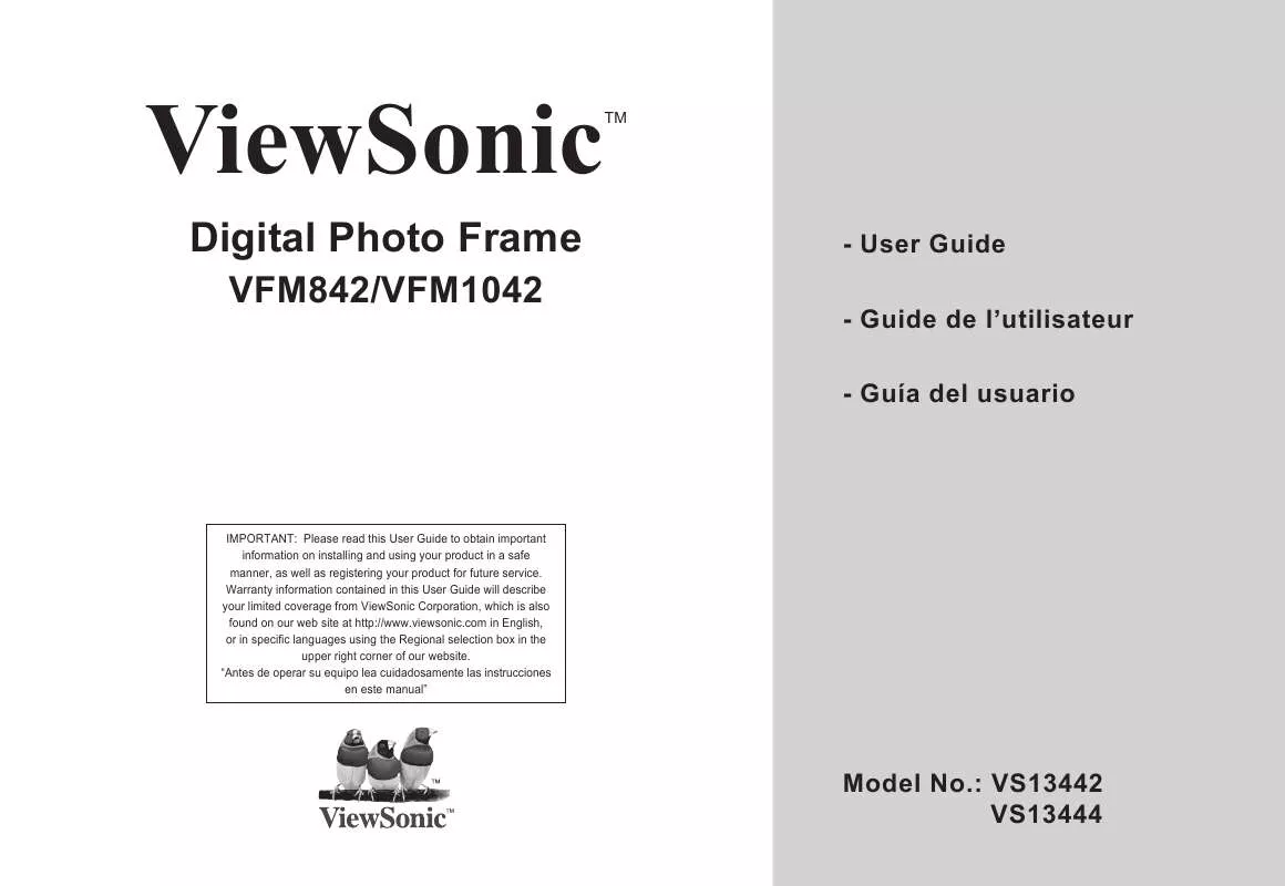 Mode d'emploi VIEWSONIC VFM842-52