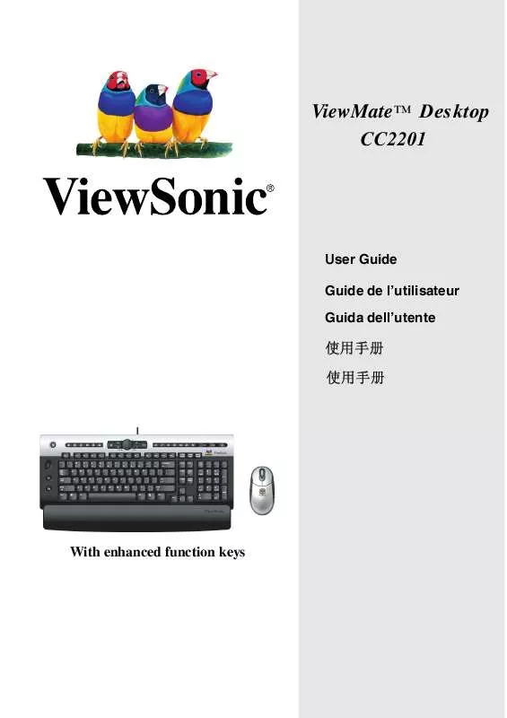 Mode d'emploi VIEWSONIC VIEWMATE CC2201