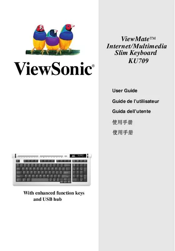 Mode d'emploi VIEWSONIC VIEWMATE KU709