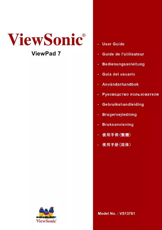 Mode d'emploi VIEWSONIC VIEWPAD 7 TABLET