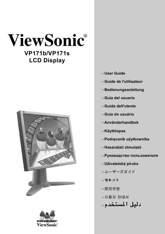 Mode d'emploi VIEWSONIC VP171B