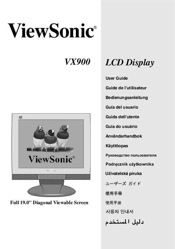 Mode d'emploi VIEWSONIC VX900