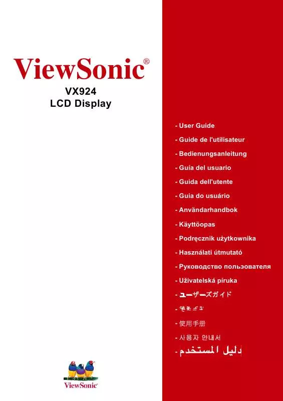 Mode d'emploi VIEWSONIC VX924