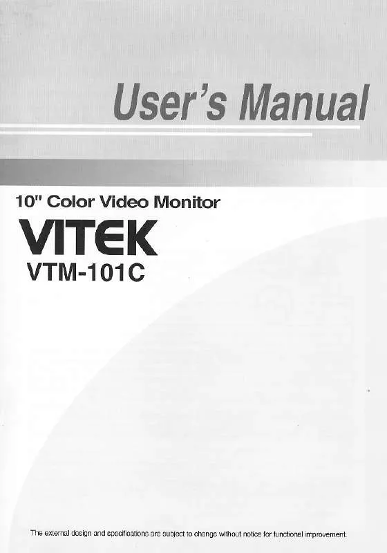 Mode d'emploi VITEK VTM-101C