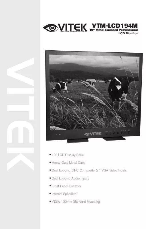 Mode d'emploi VITEK VTM-LCD194M