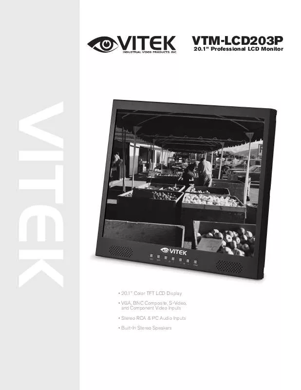 Mode d'emploi VITEK VTM-LCD203P