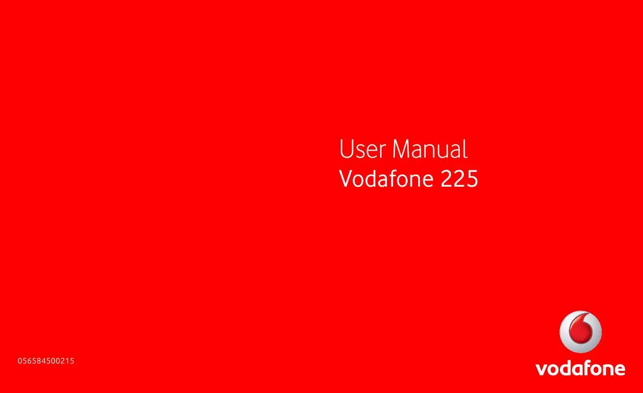 Mode d'emploi VODAFONE 225