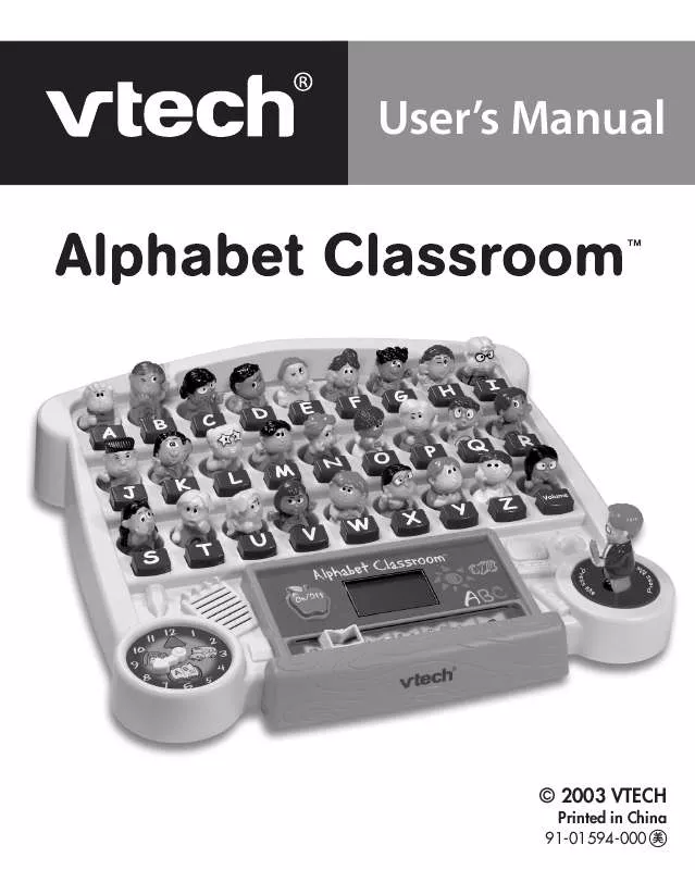 Mode d'emploi VTECH ALPHABET CLASSROOM