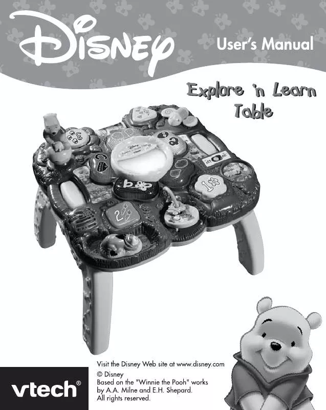 Mode d'emploi VTECH DISNEY EXPLORE&LEARN TABLE 70600