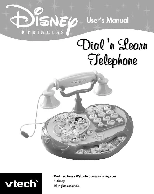 Mode d'emploi VTECH DISNEY PRINCESS DIAL&LEARN PHONE 69200