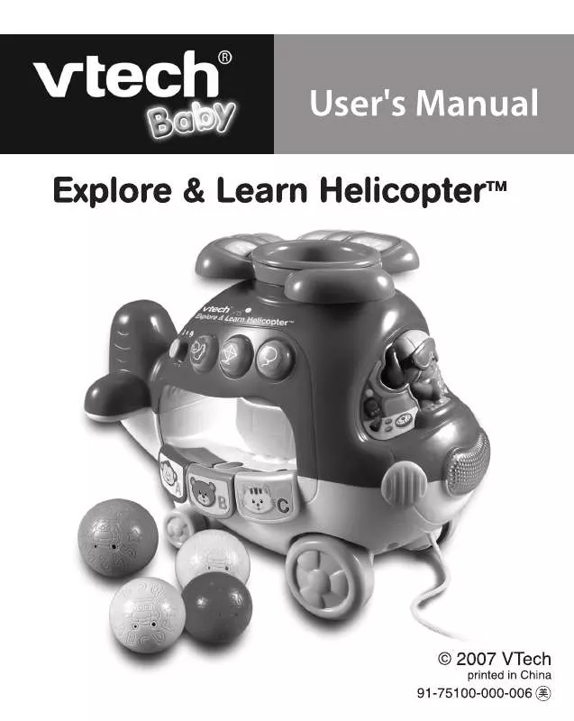 Mode d'emploi VTECH EXPLORE & LEARN HELICOPTER