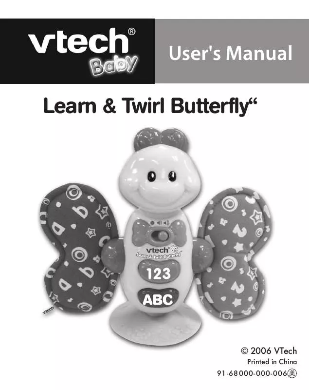 Mode d'emploi VTECH LEARN & TWIRL BUTTERFLY