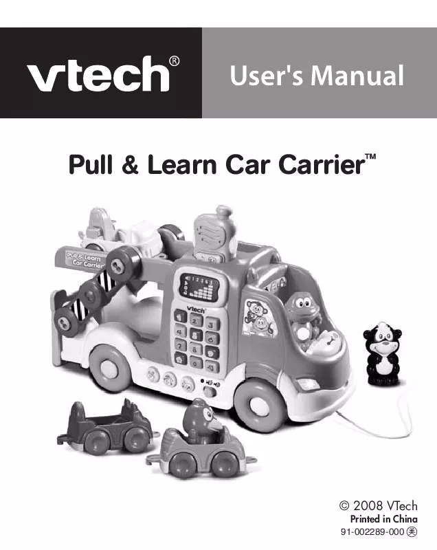 Mode d'emploi VTECH PULL & LEARN CAR CARRIER