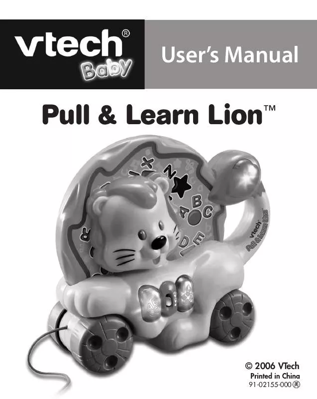 Mode d'emploi VTECH PULL & LEARN LION