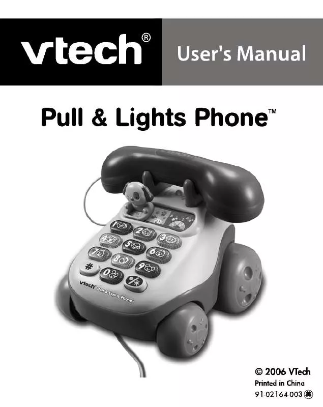 Mode d'emploi VTECH PULL & LIGHTS PHONE
