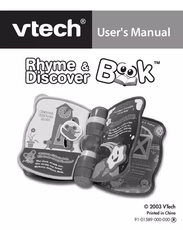 Mode d'emploi VTECH RHYME AND DISCOVER BOOK