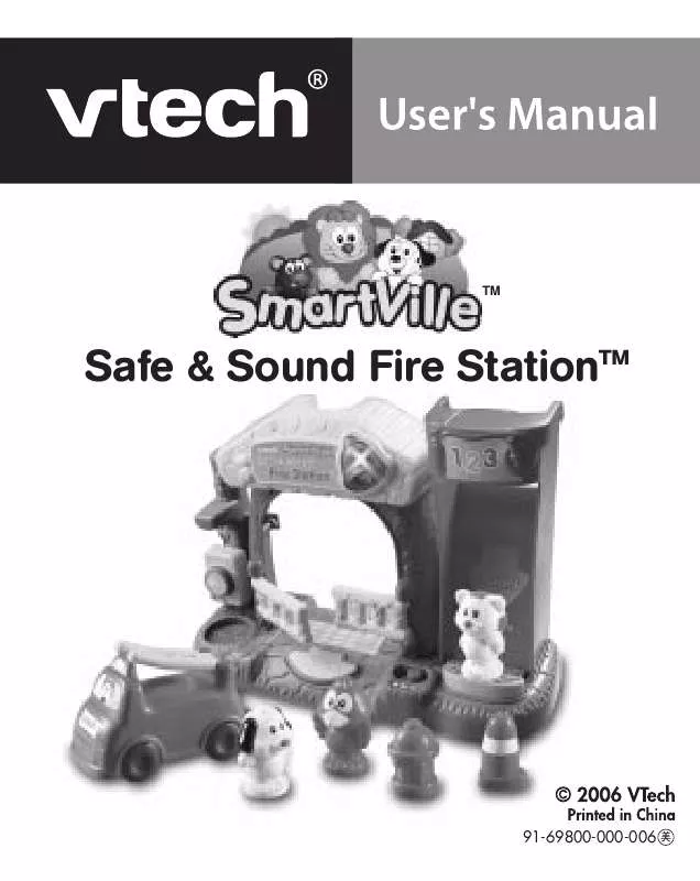 Mode d'emploi VTECH SMARTVILLE SAFE&SOUND FIRE STATION 69800