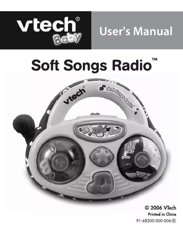 Mode d'emploi VTECH SOFT SONGS RADIO 68300