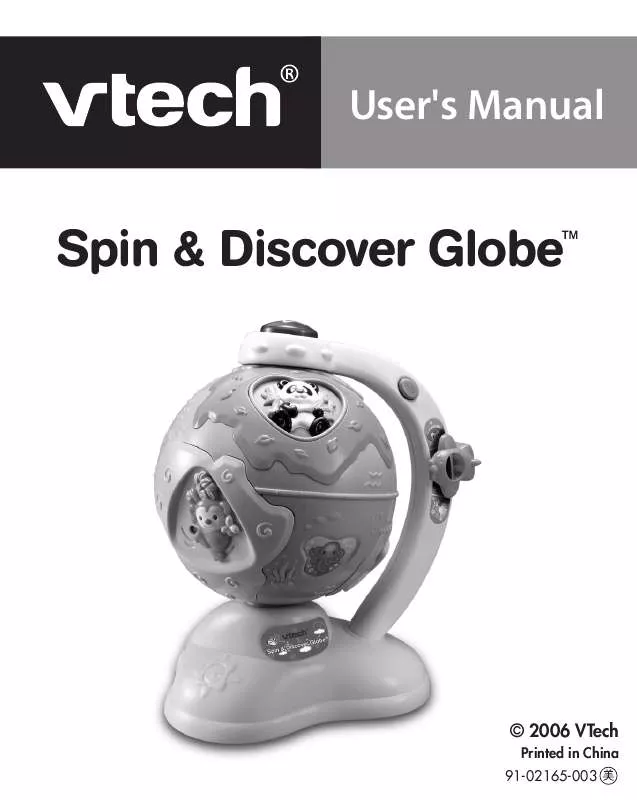 Mode d'emploi VTECH SPIN & DISCOVER GLOBE