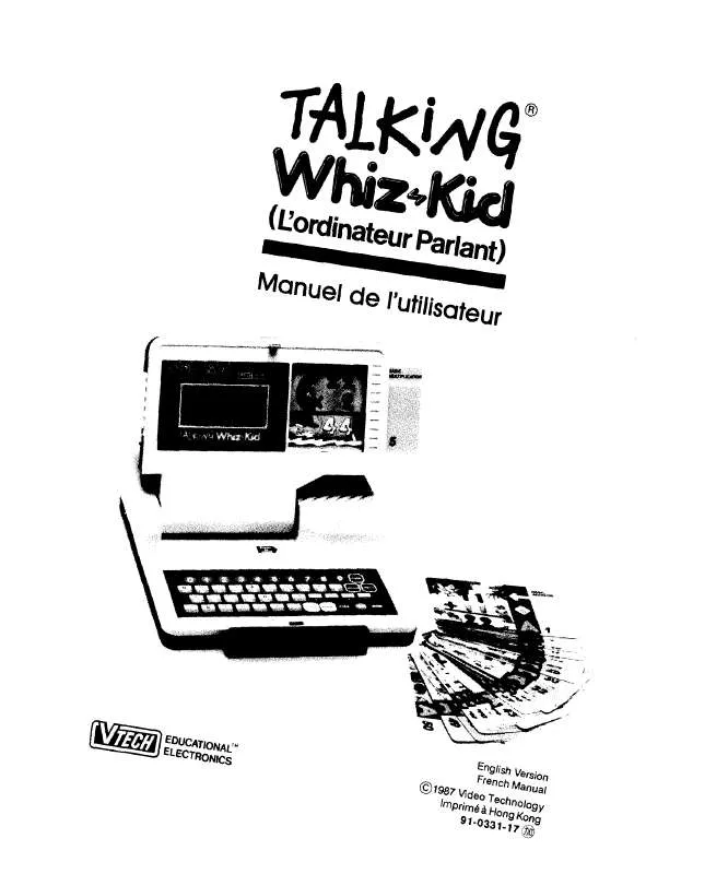 Mode d'emploi VTECH TALKINGWHIZKID FRENCH