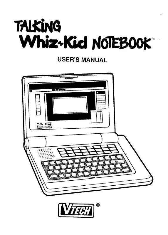 Mode d'emploi VTECH TALKINGWHIZKID NOTEBOOK