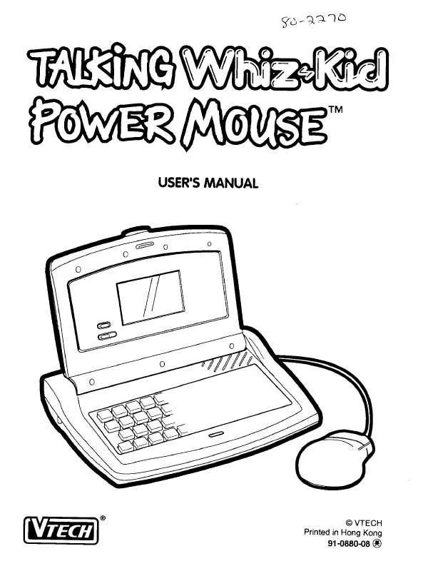 Mode d'emploi VTECH TALKINGWHIZKID POWER MOUSE