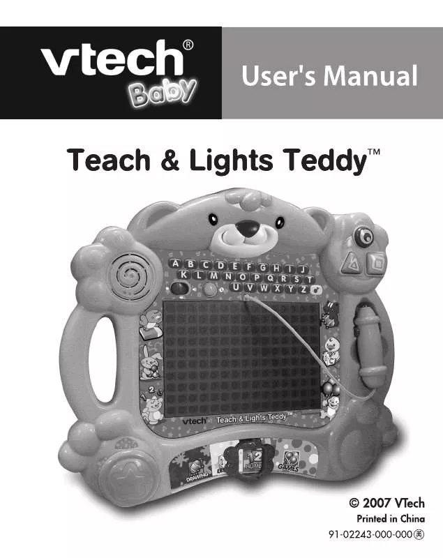 Mode d'emploi VTECH TEACH & LIGHTS TEDDY