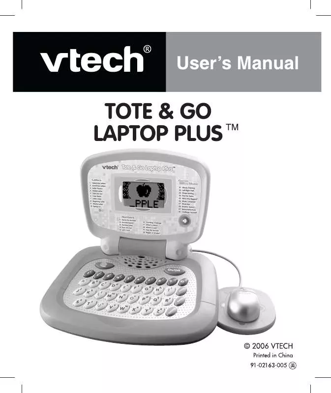 Mode d'emploi VTECH TOTE & GO LAPTOP PLUS