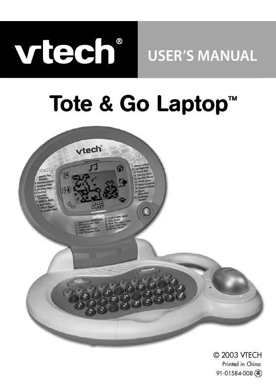 Mode d'emploi VTECH TOTE & GO LAPTOP