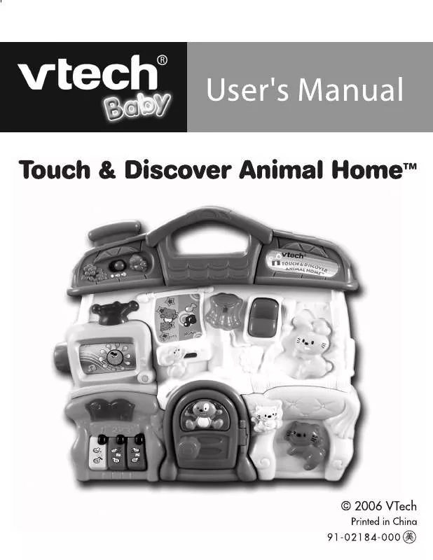 Mode d'emploi VTECH TOUCH&DISCOVER ANIMAL HOUSE 70400
