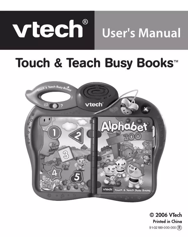 Mode d'emploi VTECH TOUCH&TEACHBUSYBOOKS