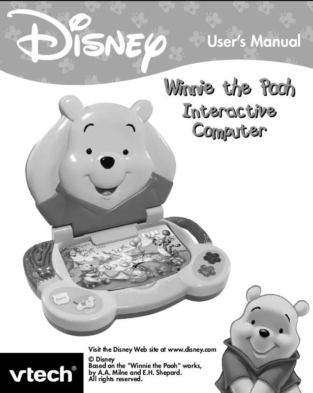 Mode d'emploi VTECH WINNIE THE POOH INTERACTIVE COMPUTER