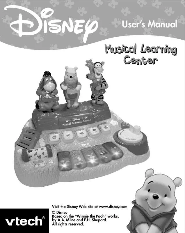 Mode d'emploi VTECH WINNIE THE POOH MUSICAL LEARNING CENTER