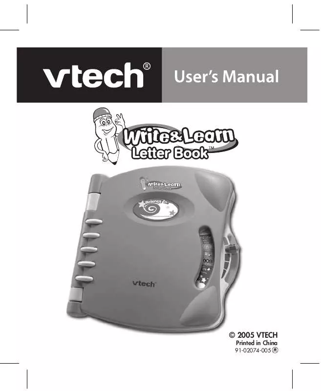 Mode d'emploi VTECH WRITE & LEARN LETTER BOOK