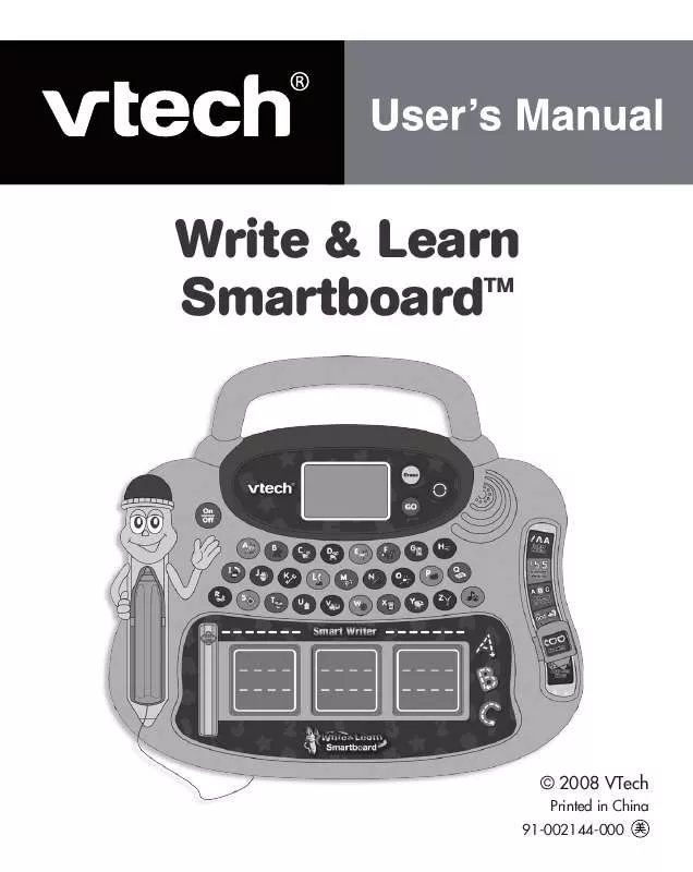 Mode d'emploi VTECH WRITE & LEARN SMARTBOARD