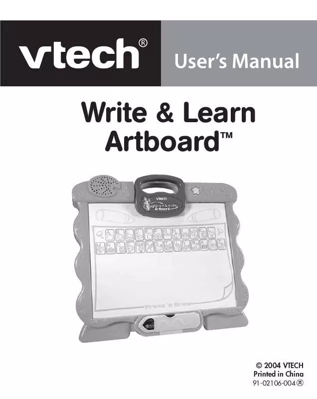 Mode d'emploi VTECH WRITE AND LEARN ARTBOARD