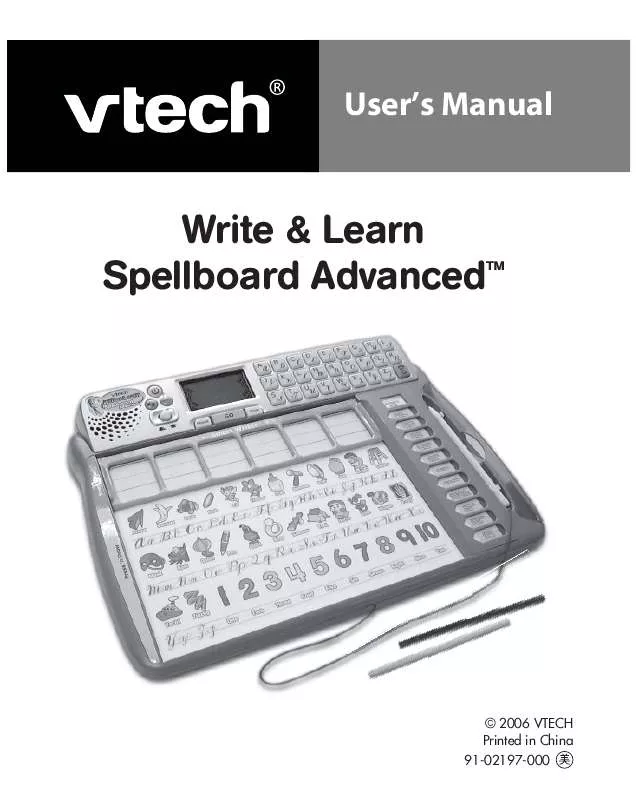 Mode d'emploi VTECH WRITE&LEARN SPELLBOARD ADV 71000
