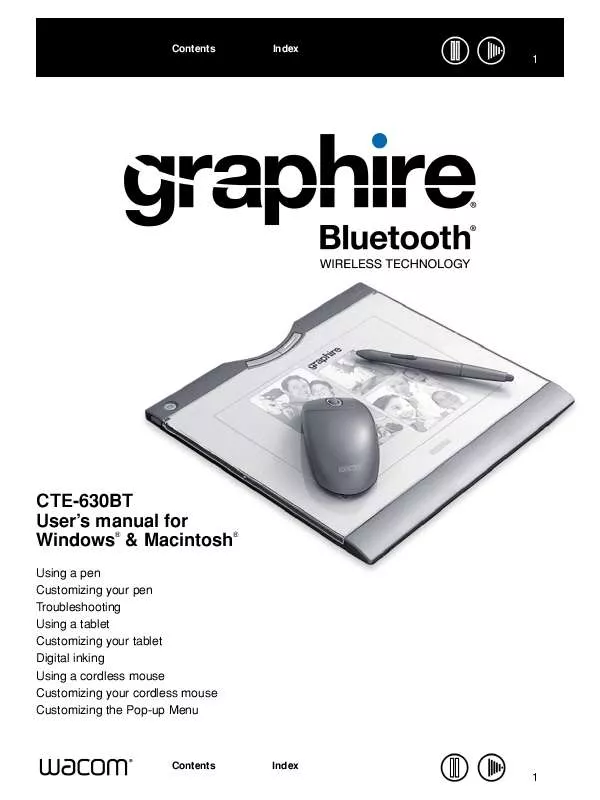 Mode d'emploi WACOM CTE-630BT